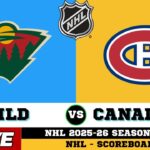 Minnesota Wild Vs Montreal Canadiens | NHL 2026 | NHL Live SCOREBOARD | Jan 21 2026