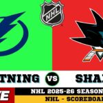San Jose Sharks Vs Tampa Bay Lightning | NHL 2026 | NHL Live SCOREBOARD | Jan 21 2026