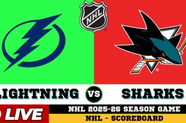San Jose Sharks Vs Tampa Bay Lightning | NHL 2026 | NHL Live SCOREBOARD | Jan 21 2026