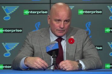 Blues coach Jim Montgomery praises Matthew Kessel's assertiveness and aggressiveness