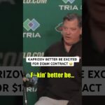 Wild GM Bill Guerin said that Kirill Kaprizov better be excited for his record-setting $136M deal 😂