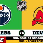 New Jersey Devils Vs Edmonton Oilers | NHL 2026 | NHL Live SCOREBOARD | Jan 21 2026