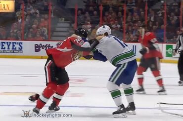 Derek Dorsett vs Mark Borowiecki Oct 17, 2017