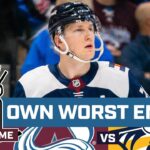 Nathan MacKinnon and the Avalanche are their own worst enemy in loss to Nashville Predators