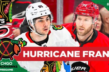 BLACKHAWKS PREGAME: Frank Nazar RETURNS as Chicago Hits the Road vs Carolina | CHGO Blackhawks