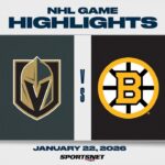 NHL Highlights | Golden Knights vs. Bruins - January 22, 2026