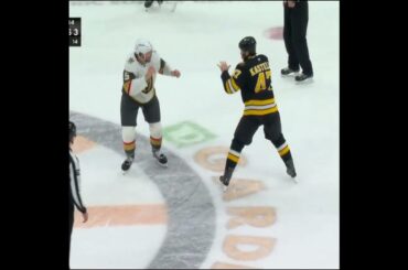 🥊🥊 Mark Kastelic lays a big hit on Shea Theodore, and Jeremy Lauzon comes in for the scrap