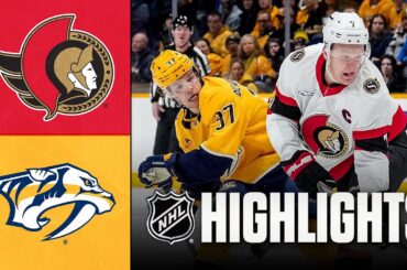 Senators vs. Predators | NHL Highlights | January 22, 2026