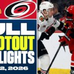 Chicago Blackhawks vs. Carolina Hurricanes | FULL Shootout Highlights - January 22, 2026