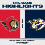 NHL Highlights | Senators vs. Predators -  January 22, 2026