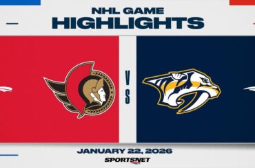 NHL Highlights | Senators vs. Predators -  January 22, 2026