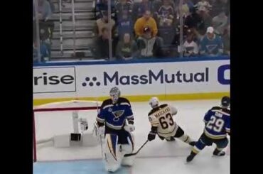 Brad Marchand axe chop's Jordan Binnington in game 4 😝