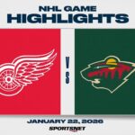 NHL Highlights | Red Wings vs. Wild - January 22, 2026