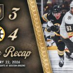 HIGHLIGHTS | Boston Bruins 4, Vegas Golden Knights 3 | Jan. 22, 2026