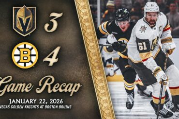 HIGHLIGHTS | Boston Bruins 4, Vegas Golden Knights 3 | Jan. 22, 2026