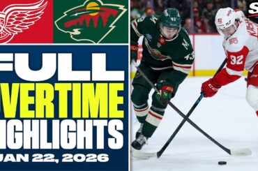 Detroit Red Wings at Minnesota Wild | FULL Overtime Highlights - January 22, 2026