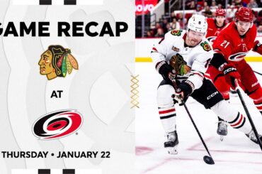 Blackhawks at Hurricanes Game Highlights | 1.22.26