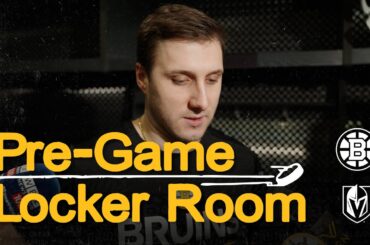 Alex Steeves speaks with media at TD Garden on Thursday