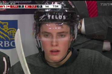 Drake Batherson 3-0 Goal - Canada vs Switzerland 2018 WJC 1.2.18