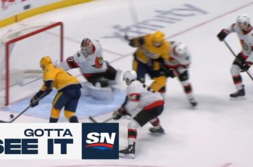 Gotta See It: Senators' James Reimer Reaches Back For Stunning Stick Save