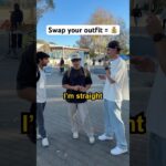 Swap your outfit with a stranger = 💰 #streetinterview #manonthestreet