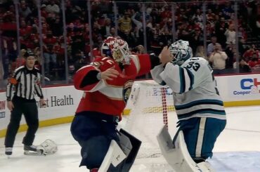 Sergei Bobrovsky Drops 🥊 Gloves 🥊 With Alex Nedeljkovic [FULL SEQUENCE]