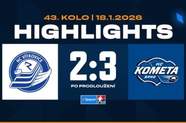 Highlights | HC Vítkovice Ridera vs. HC Kometa Brno 2:3p | 18.01.2026