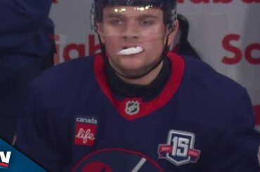 Jets' Cole Perfetti Pots Slick Goal After Jonathan Toews Comes Up With Takeaway