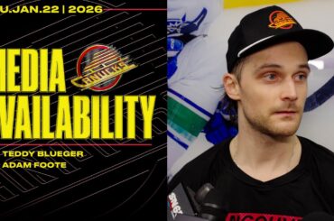 Teddy Blueger & Head Coach Adam Foote Practice Media Availabilities (Jan 22, 2026)