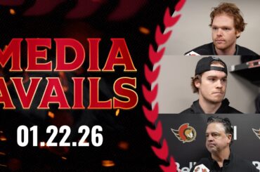 Ridly Greig, Stephen Halliday, Travis Green Pregame Media vs NSH