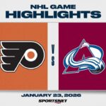 NHL Highlights | Flyers vs. Avalanche - January 23, 2026