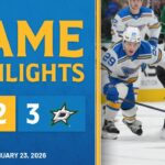 Game Highlights: Stars 3, Blues 2