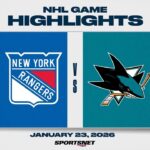 NHL Highlights | Rangers vs. Sharks - January 23, 2026
