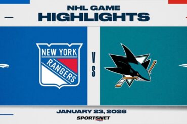 NHL Highlights | Rangers vs. Sharks - January 23, 2026