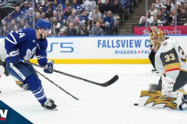 Maple Leafs' Laughton goes five-hole on Hill for slick backhand goal