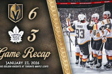 HIGHLIGHTS | Vegas Golden Knights 6, Toronto Maple Leafs 3 | Jan. 23, 2026