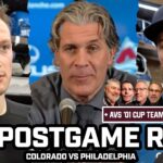 Jared Bednar & Avs PISSED After 7-3 Blowout LOSS vs Flyers + Forsberg & Avs 2001 Stanley Cup Team