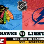 🔴LIVE : Tampa Bay Lightning Vs Chicago Blackhawks | NHL 2026 | NHL Live SCOREBOARD
