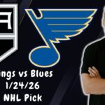 Los Angeles Kings vs St. Louis Blues 1/24/26 NHL Free Picks and Predictions | Nick Menken NHL Bets