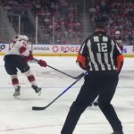 Cody Glass scores a goal against the Edmonton Oilers