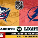 🔴LIVE : Tampa Bay Lightning Vs Columbus Blue Jackets | NHL 2026 | NHL Live SCOREBOARD