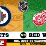 🔴LIVE : Detroit Red Wings Vs Winnipeg Jets | NHL 2026 | NHL Live SCOREBOARD