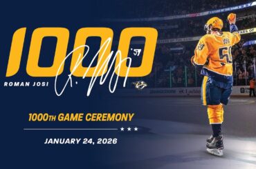 Roman Josi 1,000th Game Ceremony