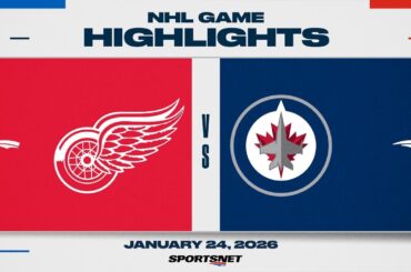NHL Highlights | Red Wings vs. Jets - January 24, 2026