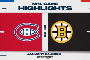 NHL Highlights | Canadiens vs. Bruins - January 24, 2026