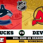 🔴LIVE : New Jersey Devils Vs Vancouver Canucks | NHL 2026 | NHL Live SCOREBOARD