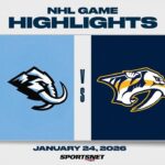 NHL Highlights | Mammoth vs. Predators - January 24, 2026