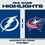 NHL Highlights | Lightning vs. Blue Jackets - January 24, 2026