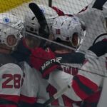 Connor Brown scores a powerplay goal against the Vancouver Canucks