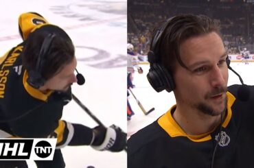 Erik Karlsson Kept Warming Up During His Interview 😂 | NHL on TNT